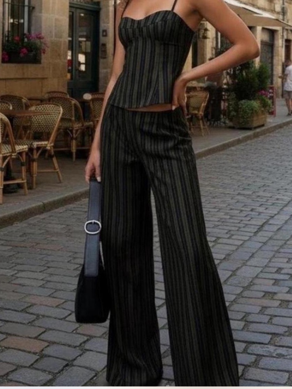 Kierstyn Striped corset top and Pant Set by Princess Polly